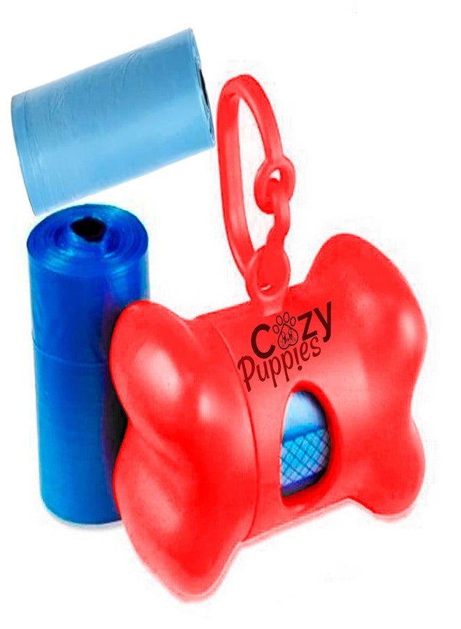 THE DDS STORE Dog Poop Bag Dispenser Portable Outdoor Bone Shape Garbage Case Pet Cat Poo Waste Box Holder + 3 Bag Rolls (Color May Vary) - Image 1